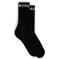 Hugo Boss BOSStil mænd. 50469747 2 par sorte korte sokker med elastik i en pakke med 2 par (43-46), Afslappet, Bomuld