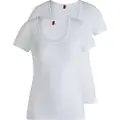 Hugo Boss HUGOtil kvinder. 50469660 Sæt med 2 T-shirts Twin hvid (XS), Afslappet, Bomuld