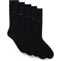 Hugo Boss BOSStil mænd. 50478221 Pakke med 5 par sorte Uni-str (35-38), Afslappet, Bomuld