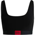 Hugo Boss HUGOtil kvinder. 50469652 Bralette-bh med logo, sort (XL), Afslappet, Bomuld
