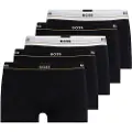 Hugo Boss BOSStil mænd. 50475275 Pakke med 5 sorte, elastiske bib shorts med elastik (XL), Afslappet, Bomuld
