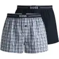 Hugo Boss BOSStil mænd. 50480056 Pakke med 2 NOS EW 2P blå, marineblå boksershorts (XXL), Afslappet, Bomuld