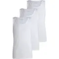 Hugo Boss BOSStil mænd. 50475278 3-pak 3P klassiske hvide ærmeløse T-shirts (M), Casual, Bomuld, Uden ærmer/stropper