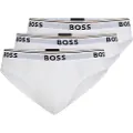 Hugo Boss BOSStil mænd. 50475273 Pakke med 3 hvide logotrusser med logo (S), Afslappet, Bomuld