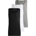 Hugo Boss BOSStil mænd. 50475278 3-pak Classic T-shirts sort, grå og hvid (XXL), Afslappet, Bomuld, Uden ærmer/stropper