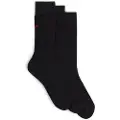 Hugo Boss HUGOtil mænd. 50493253 Pakke med 3 par lange standardstrømper i sort (43-46), Afslappet, Bomuld