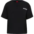 Hugo Boss HUGOtil kvinder. 50490707 united t-shirt sort (S), Afslappet, Viscose