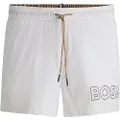 Hugo Boss BOSStil mænd. 50469280 Badedragt kort hvid (L), Badetøj, Polyester