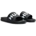 Hugo Boss HUGOtil mænd. 50498352 Flip-flops Logo Strip sort (40), Fast, Ingen, Casual, Badetøj