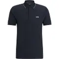Boss green BOSStil mænd. 50506195 Polo Paule4 marineblå (M), Casual, Bomuld, Korte ærmer