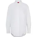 Hugo Boss HUGOtil kvinder. 50515741 Oversize skjorte hvid (32), Casual, Klassisk, Polyester, Lange ærmer