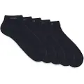 Hugo Boss BOSStil mænd. 50493197 Pakke med 5 par Uni navy-strømper (43-46), Afslappet, Bomuld, Blå
