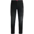Hugo Boss BOSStil mænd. 50517492 Tapered fit jeans i dybsort stretchdenim (34/32), Casual, Økologisk bomuld, Bæredygtig
