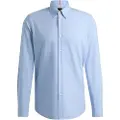 Hugo Boss BOSStil mænd. 50519707 Rickert blå skjorte (M), Casual, Bomuld, Klassisk, Lange ærmer