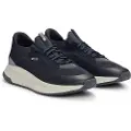 Hugo Boss BOSStil mænd. 50523113 TTNM EVO-træningssko med navyfarvet strikket overdel (39), Fast, Blonder, Casual, Blå