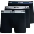 Hugo Boss BOSStil mænd. 50531691 Sæt med 3 Power navy boxershorts (M), Afslappet, Bomuld, Blå