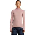 G-Star G-Startil kvinder. D23271-C627-8147 Lecite pink rullekravetop (XXS), Casual, Bomuld, Lange ærmer