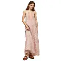 Pepe Jeans Pepe Jeanstil kvinder. PL953266 Parhi kjole pink (XS), Casual, Bomuld, Blomstret, Uden ærmer/stropper