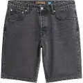 Superdry Superdrytil mænd. M7110394A Lige denimshorts sort (32), Casual, Bomuld