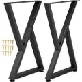 Vevor Z Form Metal Bordben Spisebordsben 28"x18" Skrivebordsben Sæt med 2