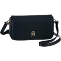Tommy Hilfiger Tommy Hilfigertil kvinder. AW0AW15180 Emblem Flap skuldertaske sort (OSFA), Blå, Casual, Polyuretan