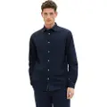 Tom Tailor 1037435 Stretch Poplin Skjorte Med Lange ærmer