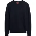 Superdry Superdrytil mænd. M6110641A Essential navy slim fit pullover (L), Casual, Bomuld, Blå