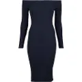 Urban Classics Off Shoulder Rib Kjole Med Lange ærmer