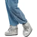 Moon Boot Moon Boottil kvinder. 80D1409350 Silver Icon Low Glance-støvler (39/41), Sølvfarvet, Fast, Ingen, Casual, Sne