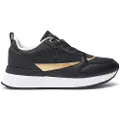 Tommy Hilfiger Tommy Hilfigertil kvinder. FW0FW08248 Træningssko Monogram Runner sort (39), Læder, 1-3 cm, Blonder, Casual