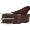 Tommy Hilfiger Tommy Hilfigertil mænd. AM0AM08363 Læderbælte New Aly mørkebrun (100 cm), Casual