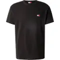 Tommy Hilfiger Tommy Jeanstil mænd. DM0DM20322 T-shirt med sort tonal patch (M), Casual, Bomuld, Korte ærmer