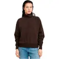 G-Star G-Startil kvinder. D25296-D704-G692 Asymmetrisk sweater med knapper, brun (S), Casual, Økologisk bomuld, Bæredygtig