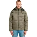G-Star G-Startil mænd. D25942-D199-273 G-Whistler vatteret jakke med hætte grøn (XXL), Casual, Genanvendt polister, Bæredygtig