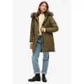 Superdry Superdrytil kvinder. W5011786A Everest parka i syntetisk pels, grøn (S), Casual, Genanvendt polister, Bæredygtig