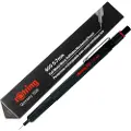 Rotring 600 mekanisk blyant | 0,7 mm | Sort blyant til kropsfremdrift i metal | Skridsikkert knurled greb & sekskantet tønde