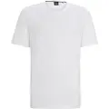 Hugo Boss BOSStil mænd. 50515391 T-shirt i stretch-bomuld med hvidt broderet logo (XL), Casual, Korte ærmer