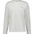 Gant Ganttil mænd. 2004049 Shield langærmet t-shirt hvid (M), Casual, Bomuld, Lange ærmer