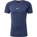 Nike Tætsiddende Pro Dri-FIT-fitnessoverdel med korte ærmer til mænd - blå