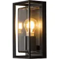 Konstsmide - Væglampe Brindisi sensor E27 26 cm - Sort - Facadebelysning - - Homeroom
