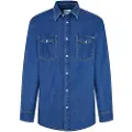 Pepe Jeans Pepe Jeanstil mænd. PM308586HT8 Almindelig skjorte blå (M), Casual, Denim, Lange ærmer, Bæredygtig