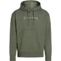 Calvin Klein Double Flock Logo Hættetrøje