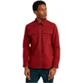 G-Star G-Startil mænd. D25825-D200-5298 GPO Zip overshirt rødbrun (XS), Casual, Lange ærmer, Genanvendt polister, Bæredygtig