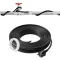 Vevor Selvregulerende Rørvarmekabel, 18,3m 16,4W/m Varmebånd til Rør Frostbeskyttelse, Vandrørsvarmekabel med Indbygget Termostat Beskytter PVC-slange, Metal- og Plastrør mod Frost