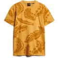 Superdry Superdrytil mænd. M1011891A T-shirt med gult Vintage-overfarvet print (L), Casual, Bomuld, Korte ærmer
