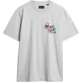 Superdry Superdrytil mænd. M1011907A Neon Travel løs t-shirt grå (L), Casual, Bomuld, Korte ærmer