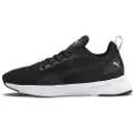 Puma Flyer Runner Youth Trainers, Shoes, Black/White, 38