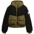 Superdry Superdrytil kvinder. W5011758A Everest hybrid bomberjakke grøn (XS), Casual, Polyester, Bæredygtig