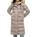 Superdry Superdrytil kvinder. W5011788A Everest Foux beige frakke (S), Casual, Genanvendt polister, Bæredygtig