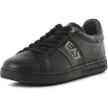 Emporio Armani EA7unisex. X8X102_XK346 Klassiske logo-sneakers i læder, sort (40), Fast, Blonder, Casual